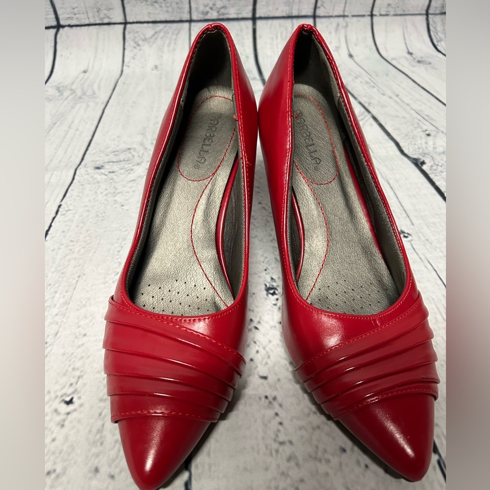 Red Marbella Heels Size 8